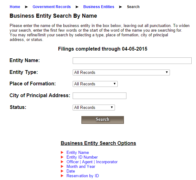 Alabama Business Entity And Corporation Search AL Secretary Of State