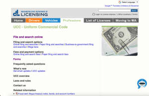 How To Do A Washington UCC Search